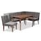 Baxton Studio Dining Nook, 47.25 W, 27.75 H, Wood, Grey/Walnut Brown 214-11698-11699-9305-ZORO - alternate 7